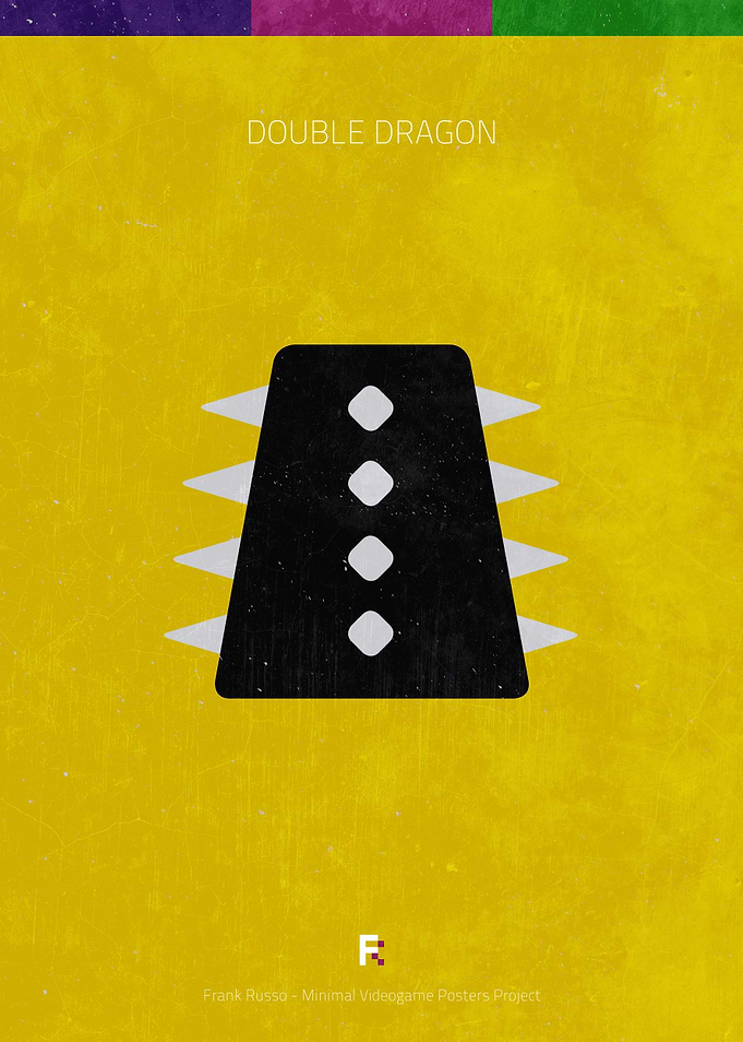 Double Dragon. Minimal Videogame Poster.
