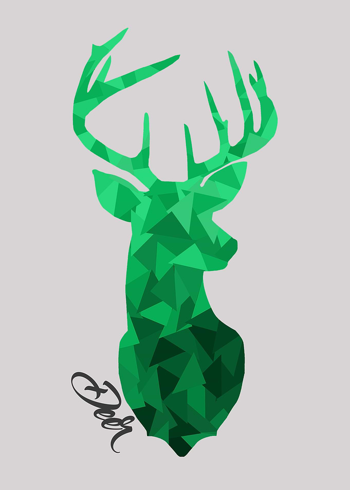 Geometric design of a Deers Head.