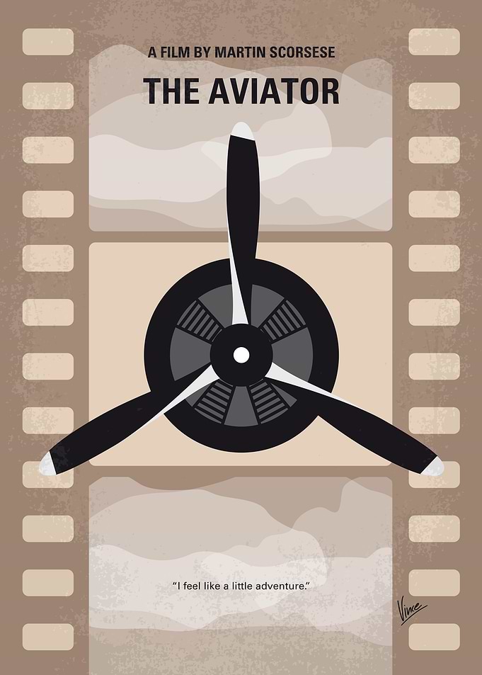No618 My The Aviator minimal movie poster A biopic dep ...