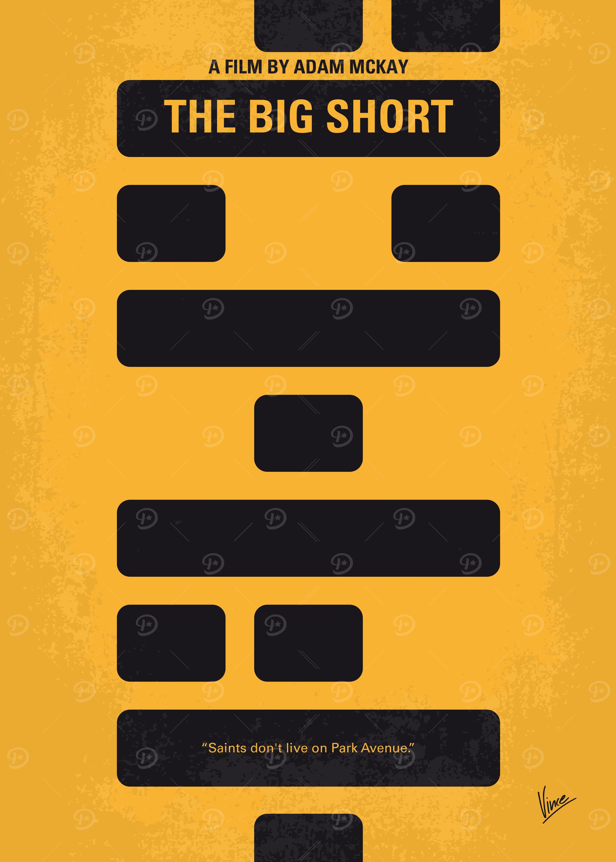 No622 My The Big Short minimal movie poster Four deniz ...