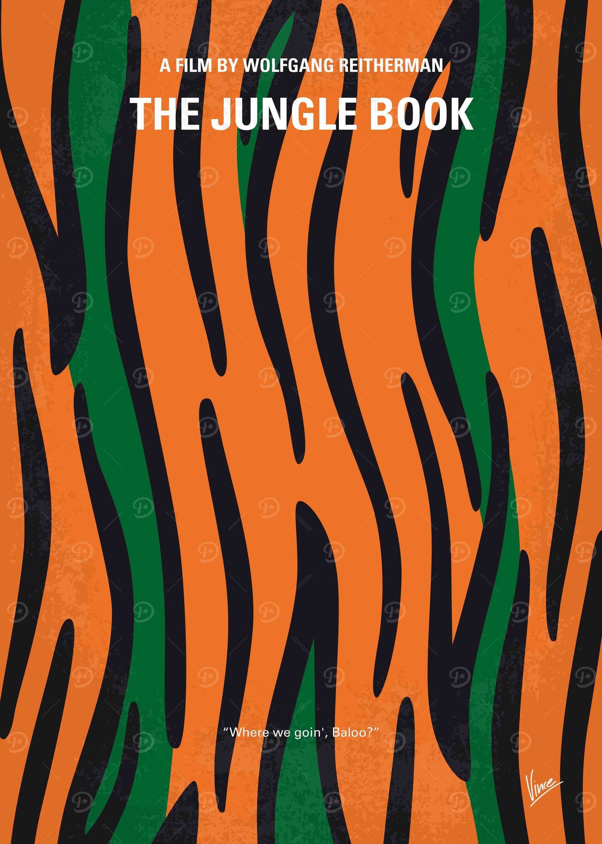 No601 My Jungle Book minimal movie poster Bagheera the ...