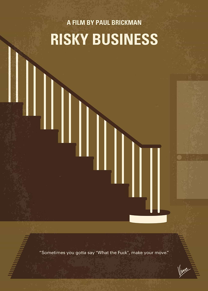 No615 My Risky Business minimal movie poster A Chicago ...