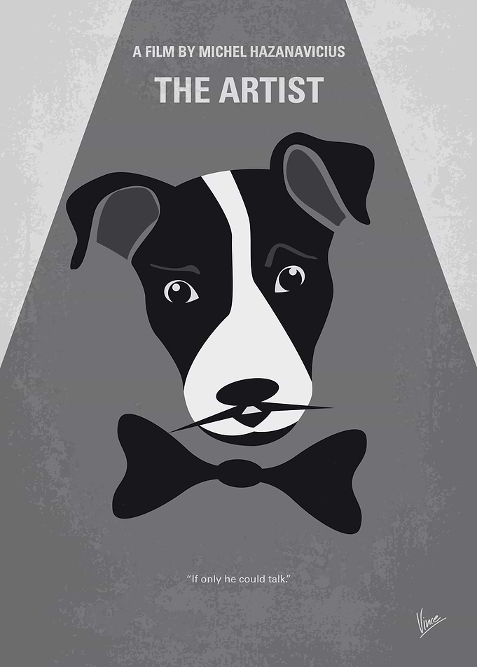 No609 My The Artist minimal movie poster A silent movi ...
