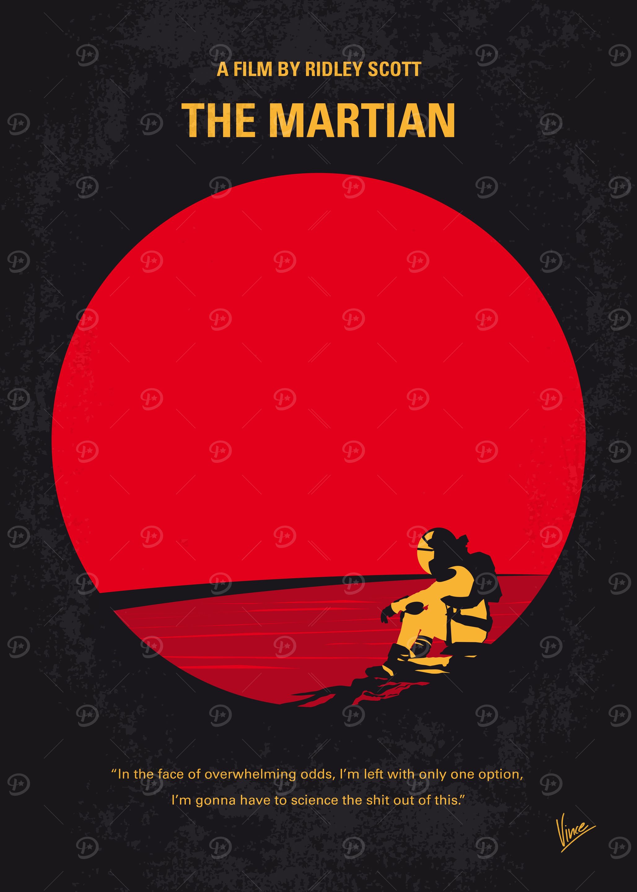 No620 My The Martian minimal movie poster During a man ...