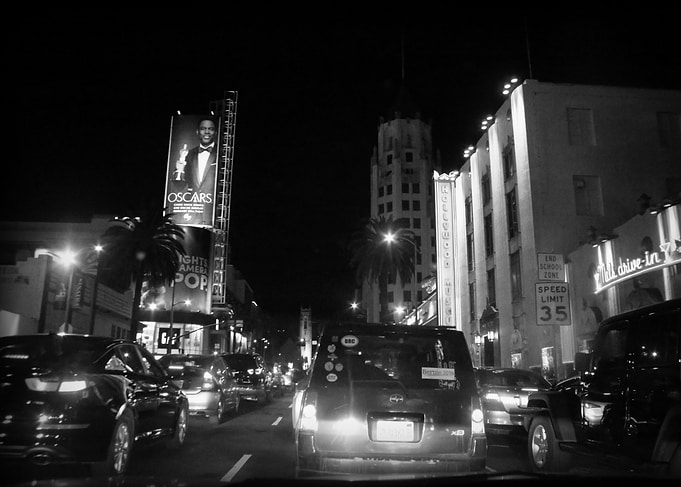 Hollywood at night