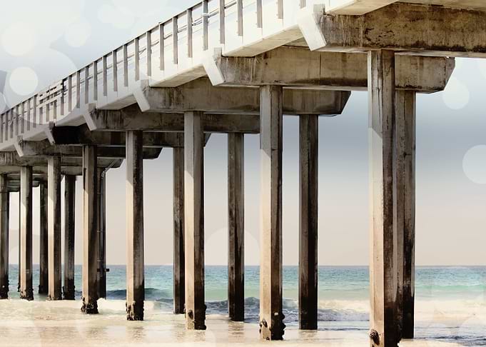 California beach pier