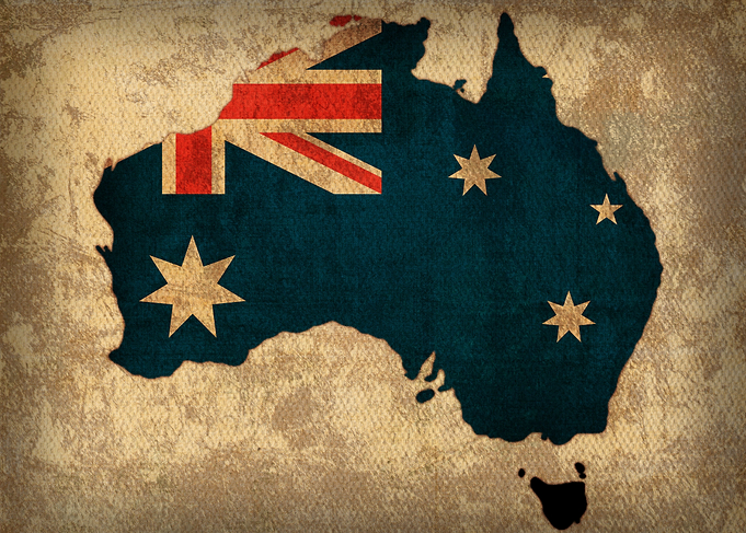 Flag Map of Australia
