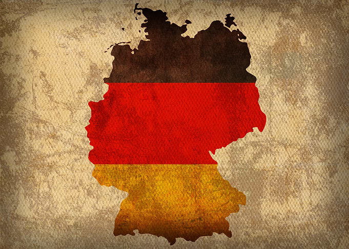 Country Flag Map of Germany