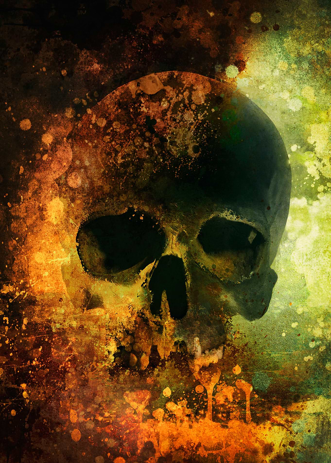 Male skull - warm version