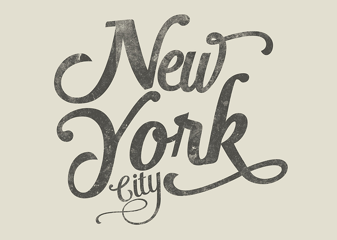 New York City vintage typography
