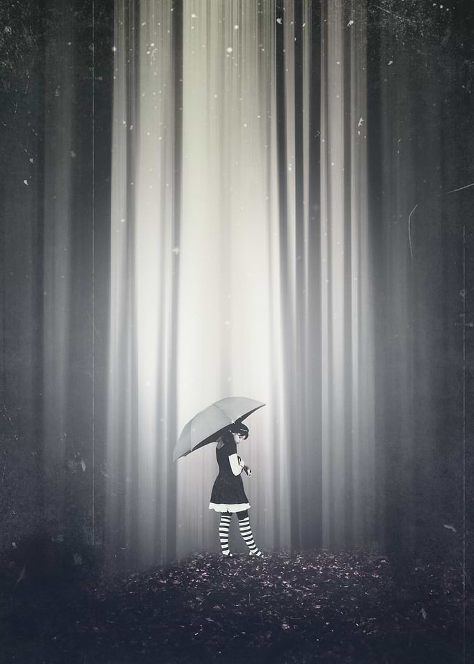 The girl with the umbrella By Chrissie Judge