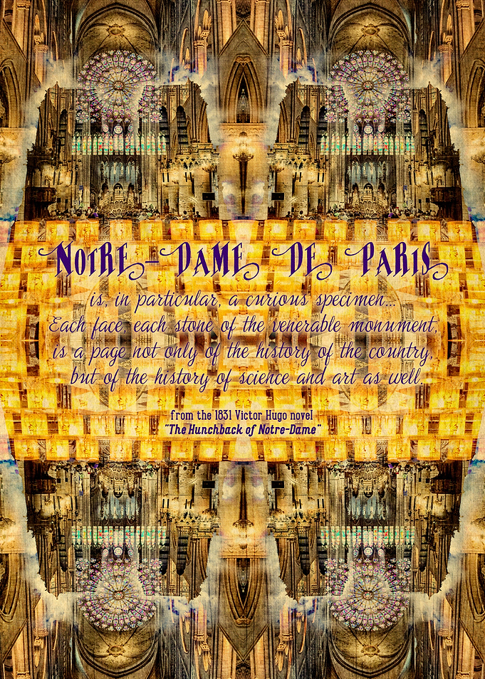 Notre-Dame Cathedral Rose Stained Glass Candles Novel Q ...