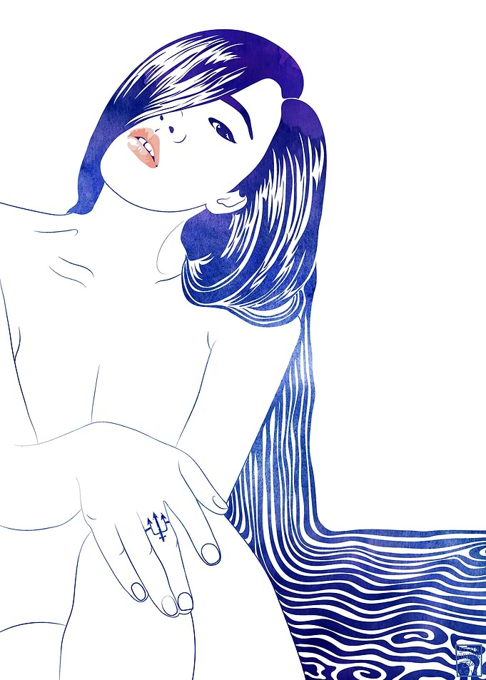 Water Nymph 40 - A mythological sea nymph created with ...