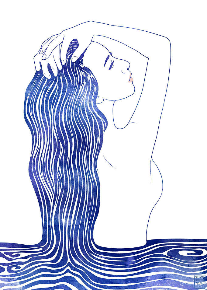 Water Nymph 39 - A mythological sea nymph created with ...