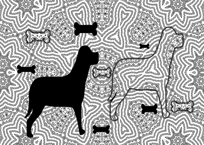 Dogs black and white Style