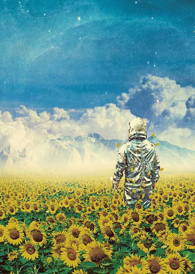 In the field