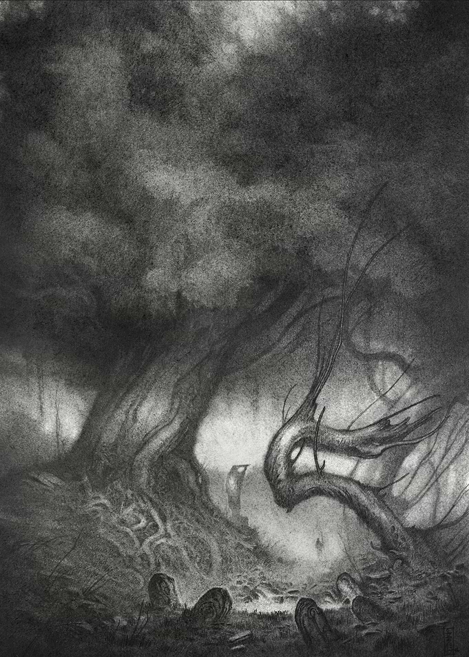 The Silent Grove - Graphite on paper