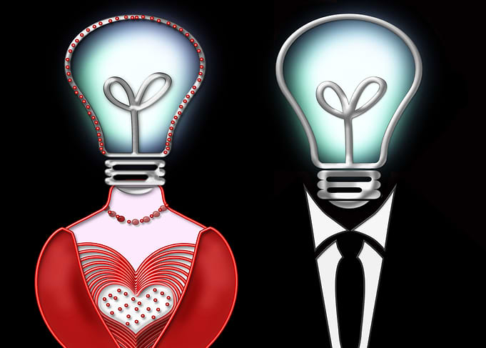 Man and Woman in deep Thoughts CB