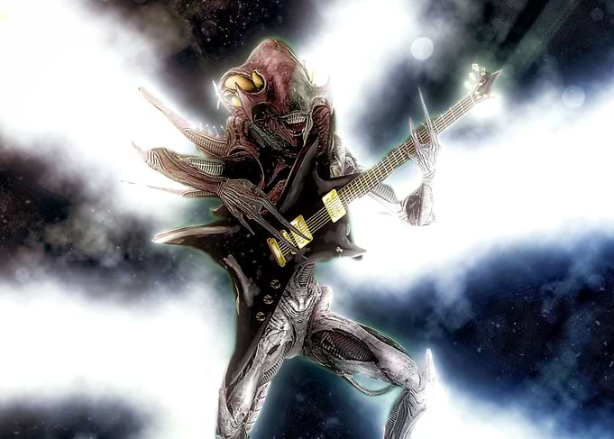 Gieger sings the blues. a little fun with themes, 3D a ...
