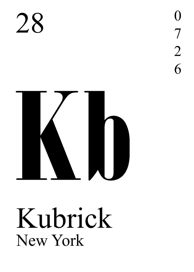 Kubrick, Chemical Element. Kubrick was born on July 26 ...