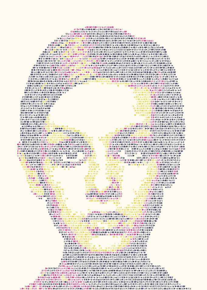 Twiggy. Portrait made out of tiny icons; see more of th ...