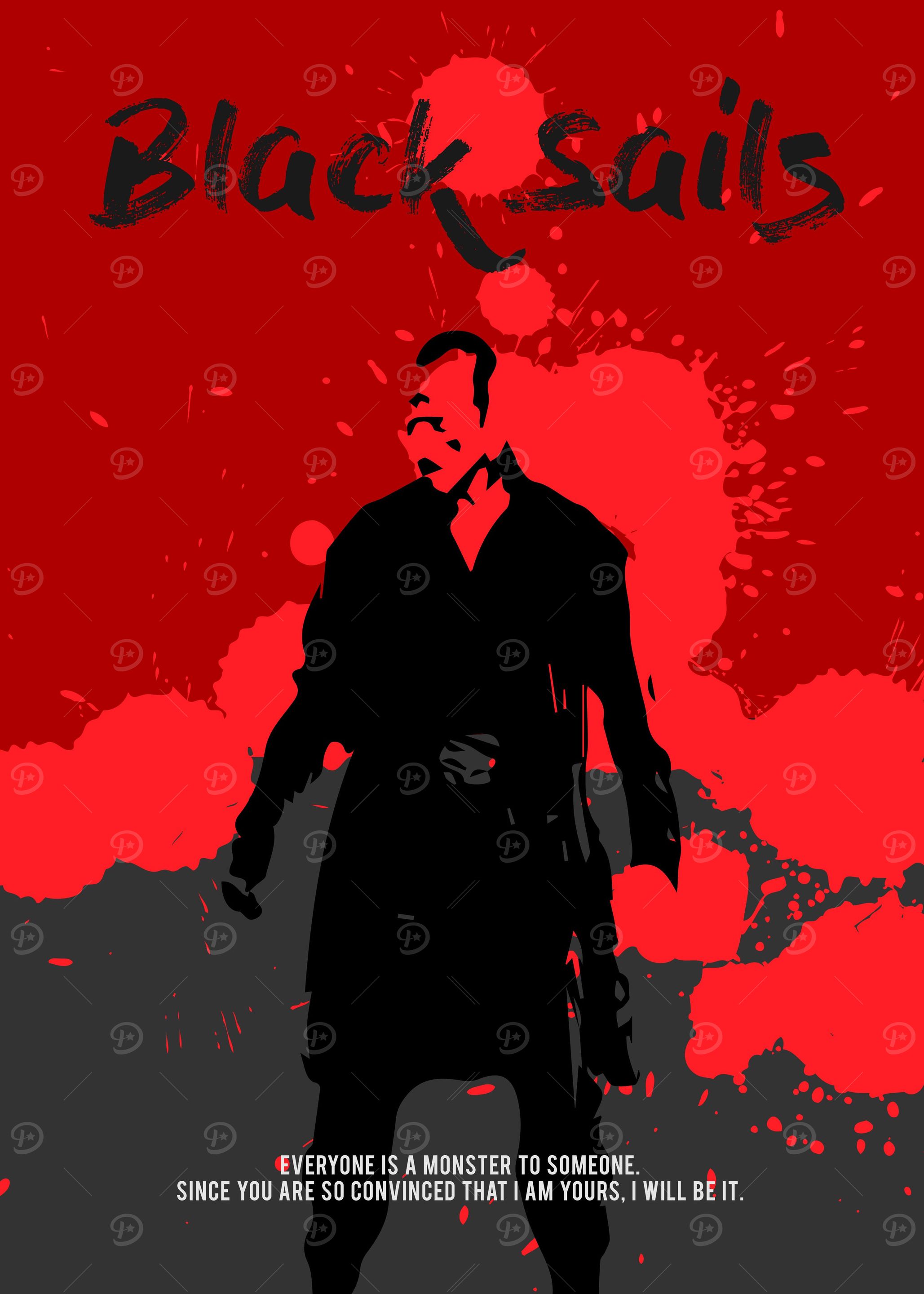 A minimalistic and bad-ass poster for the TV show 'Blac ...