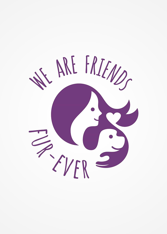 Furever is negative space illustration of human relatio ...