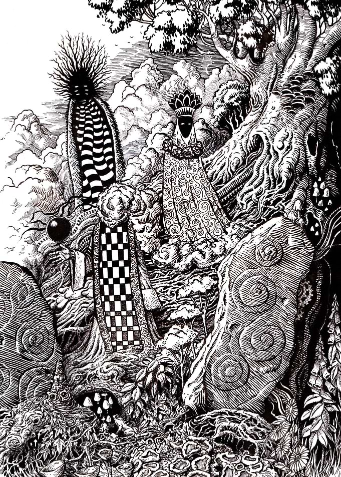 'The Forgotten' Ink on paper. The forgotten gods of dea ...