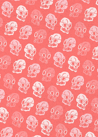 Skull pattern in Pink
