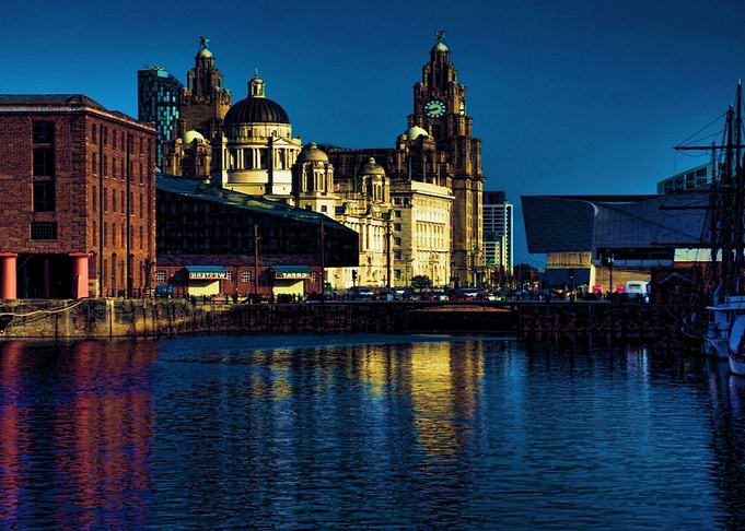 an image taken early evening of the famous three graces ...