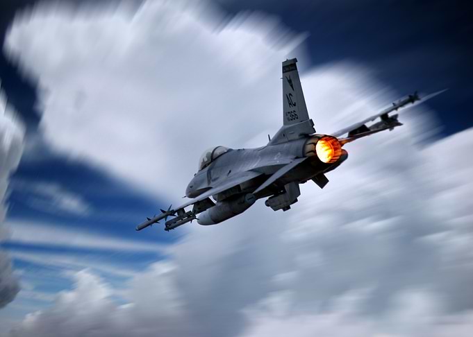 USAF F16 afterburner