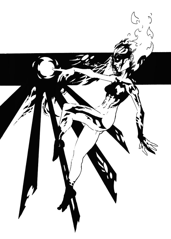 Angel one in my series of three India Ink pieces, Muse. ...