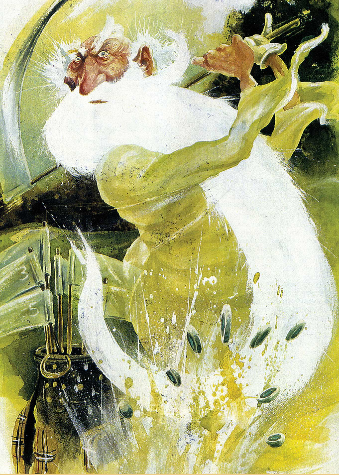 Illustration of Old Father Time playing golf