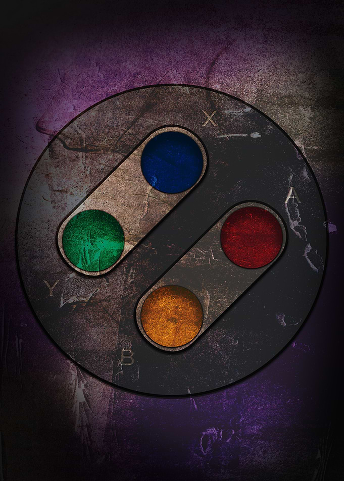 Snes controller artwork