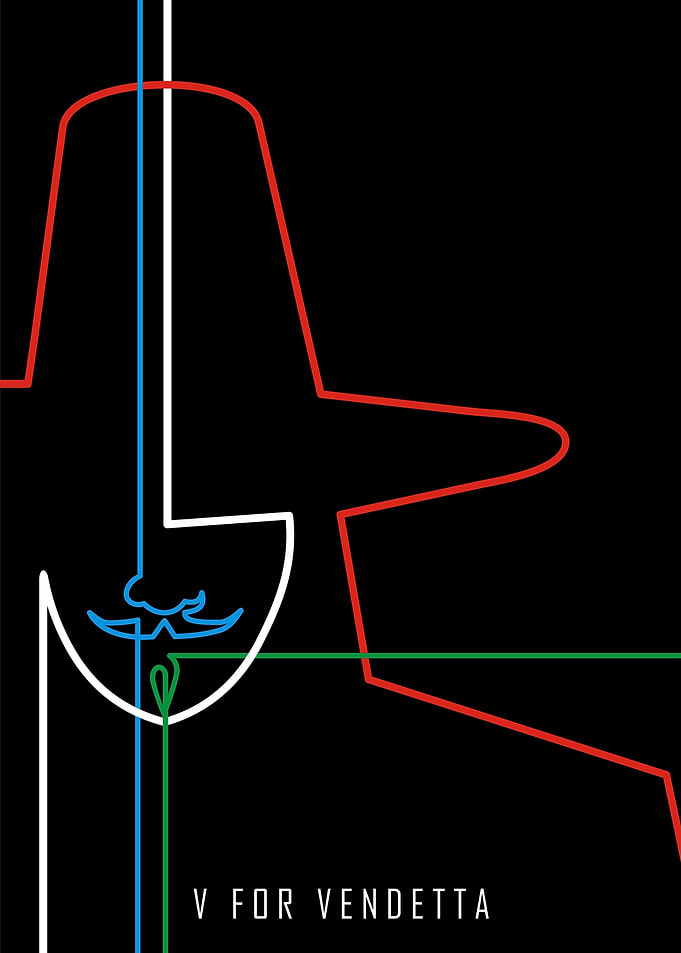 Minimal 'V For Vendetta' Poster