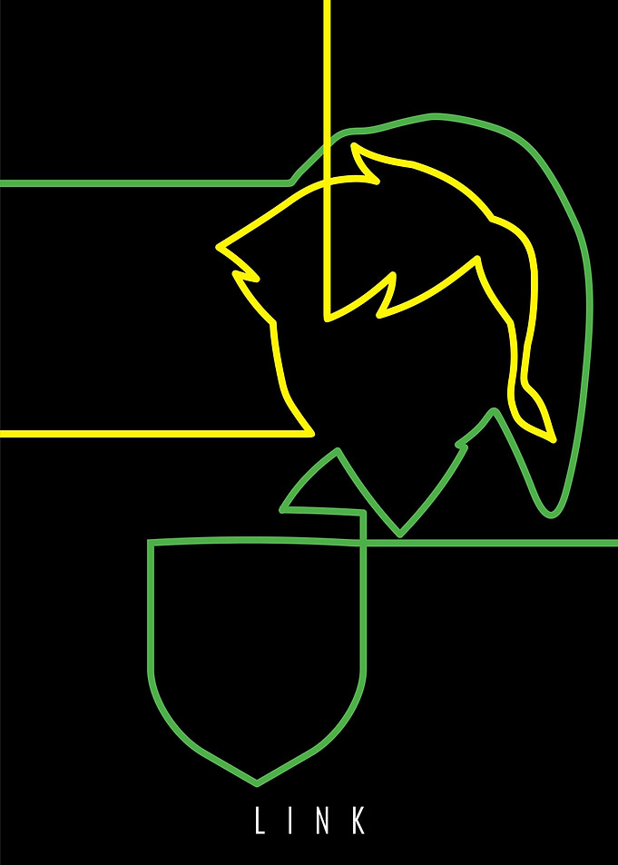 Minimal 'Link (Legend of Zelda)' Poster
