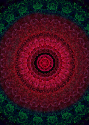 Red and green mandala