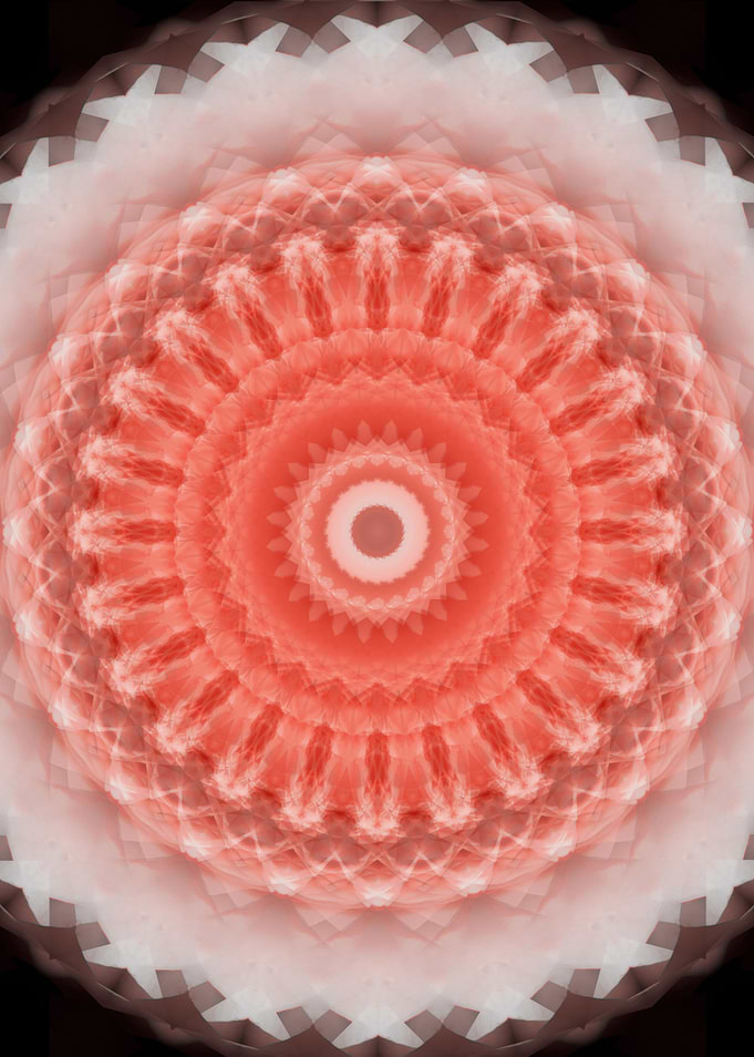 Red and white mandala