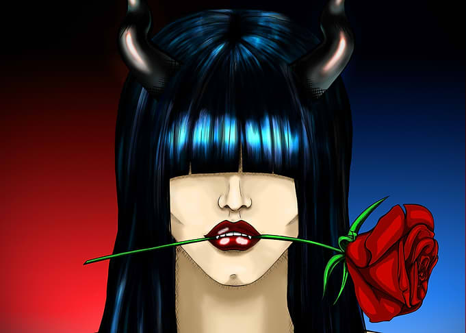 Devire. Between devil and vampire.