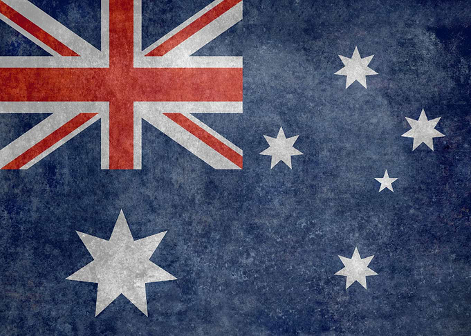 Australian flag, vintage retro version (augmented to fi ...