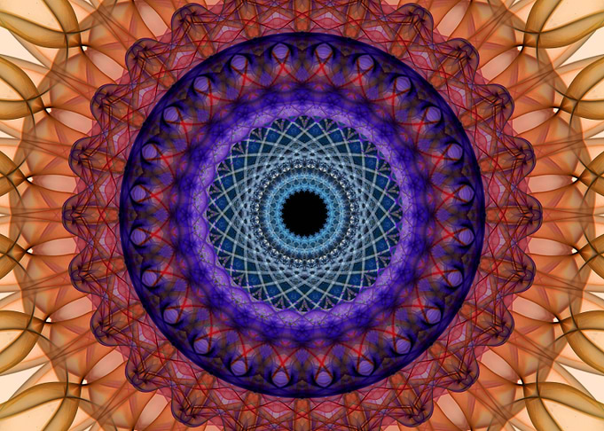 Coloured smoke mandala