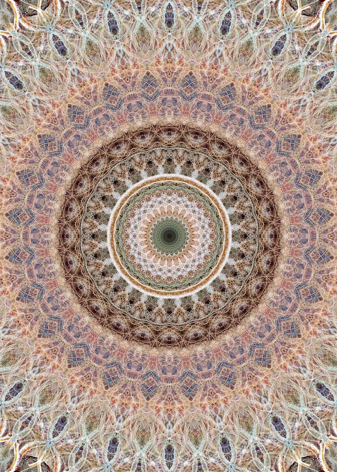 Mandala in brown and violet tones