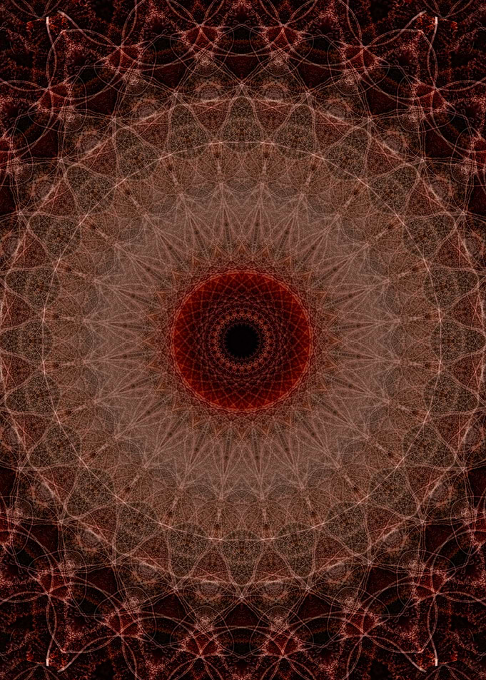 Mandala in brown and red tones