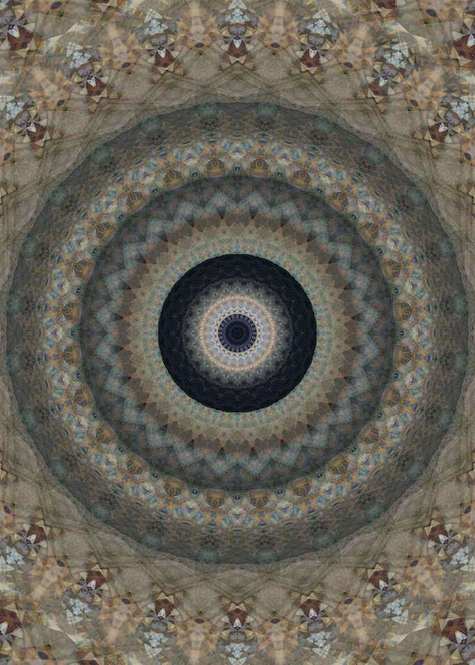 Mandala in brown and grey tones