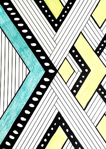 An experimentation with straight lines and color blocki ...
