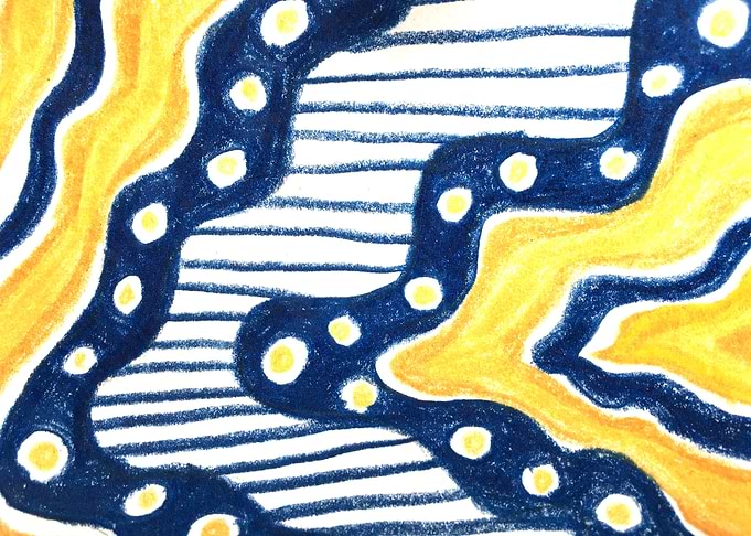 An experiment with blue and orange
