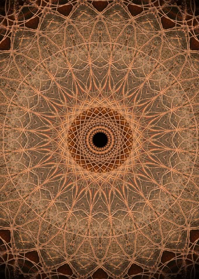 Mandala in dark and light brown tones