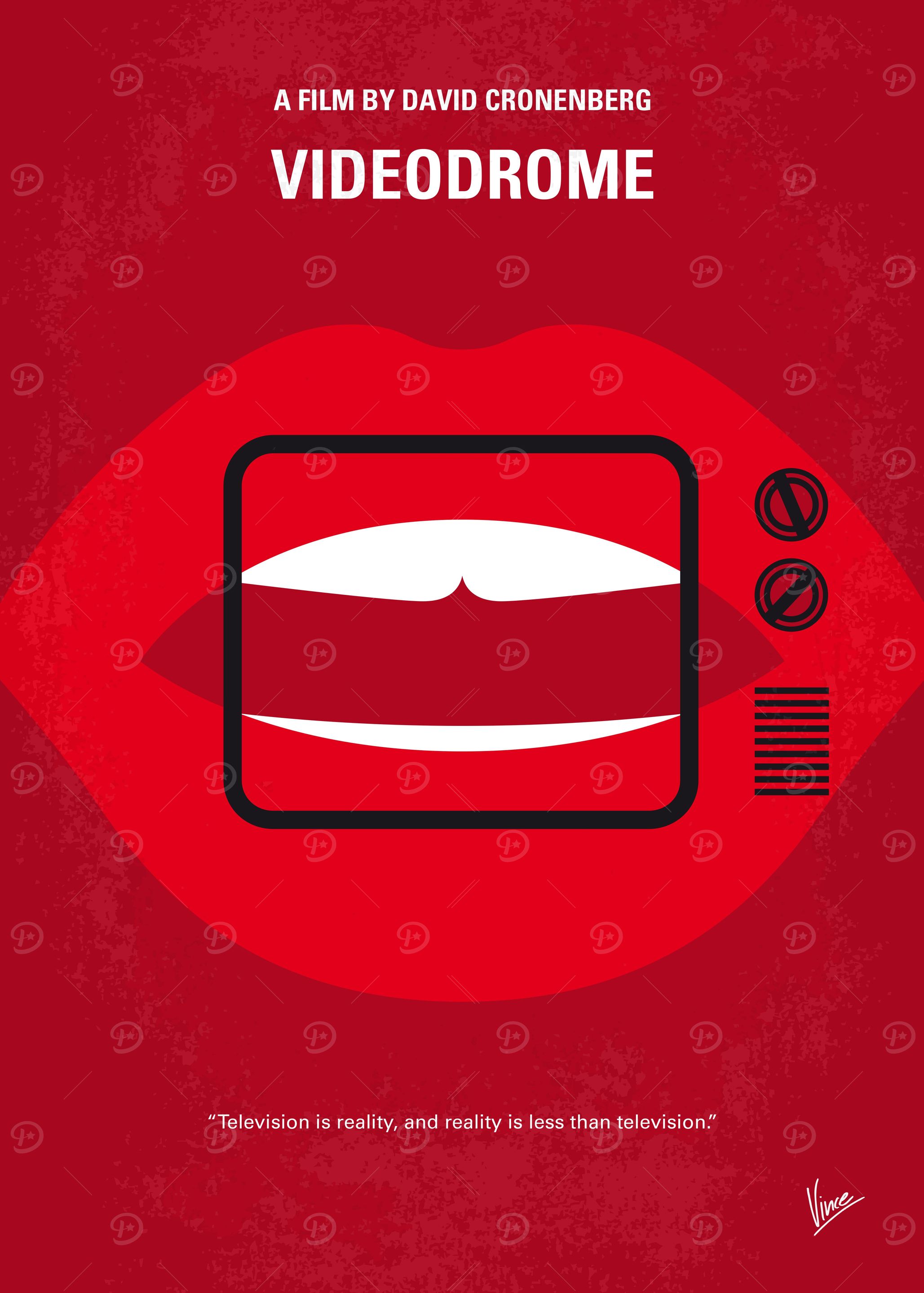 No626 My Videodrome minimal movie poster A sleazy cabl ...