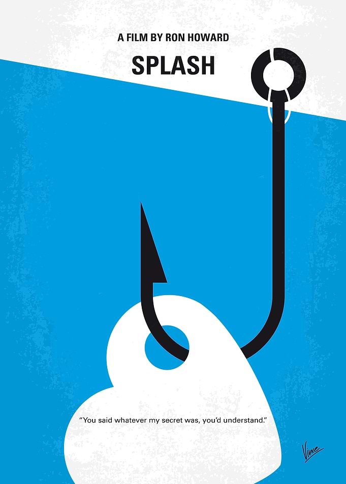 No625 My Splash minimal movie poster A young man is re ...