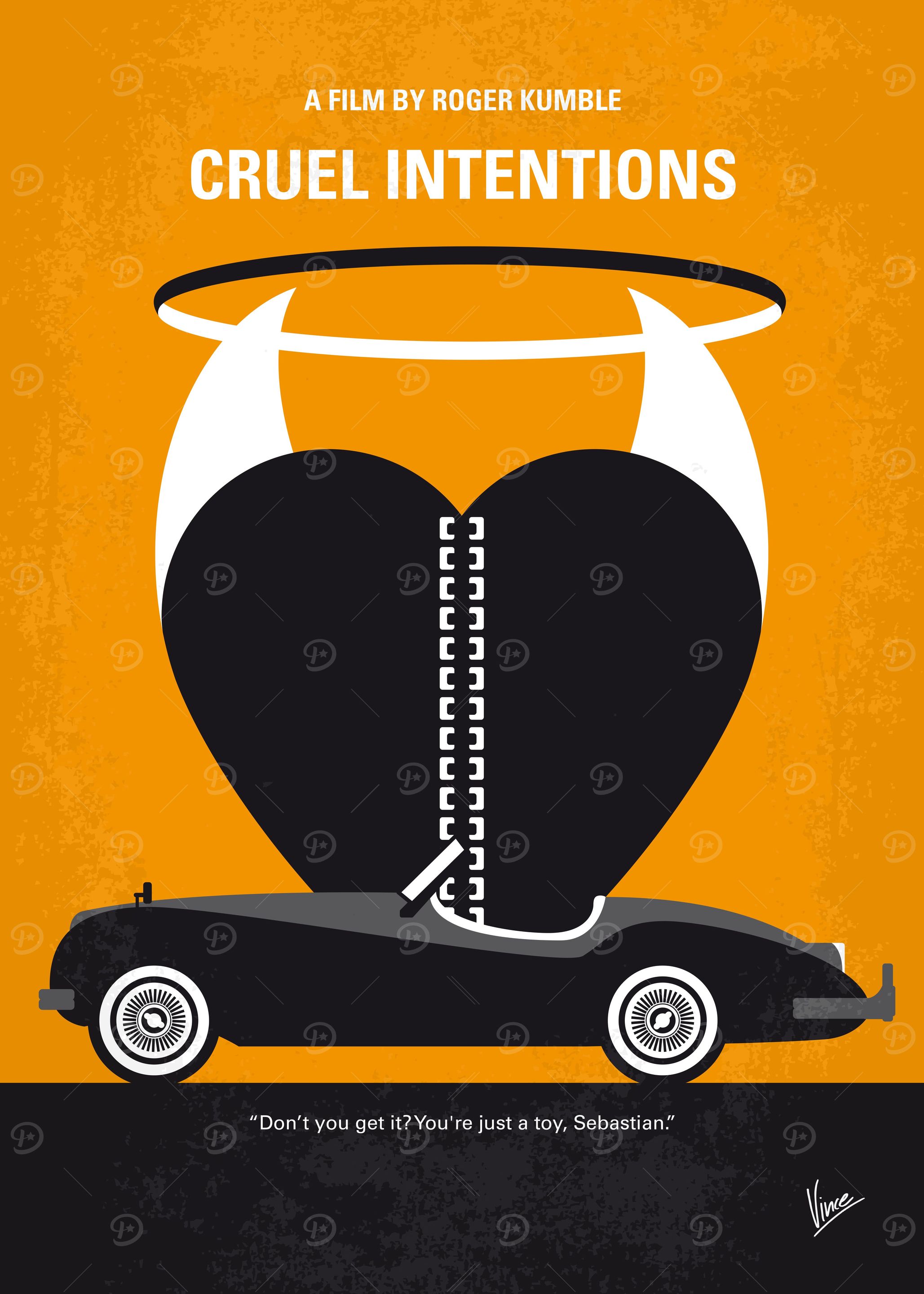 No635 My Cruel Intentions minimal movie poster Two wea ...